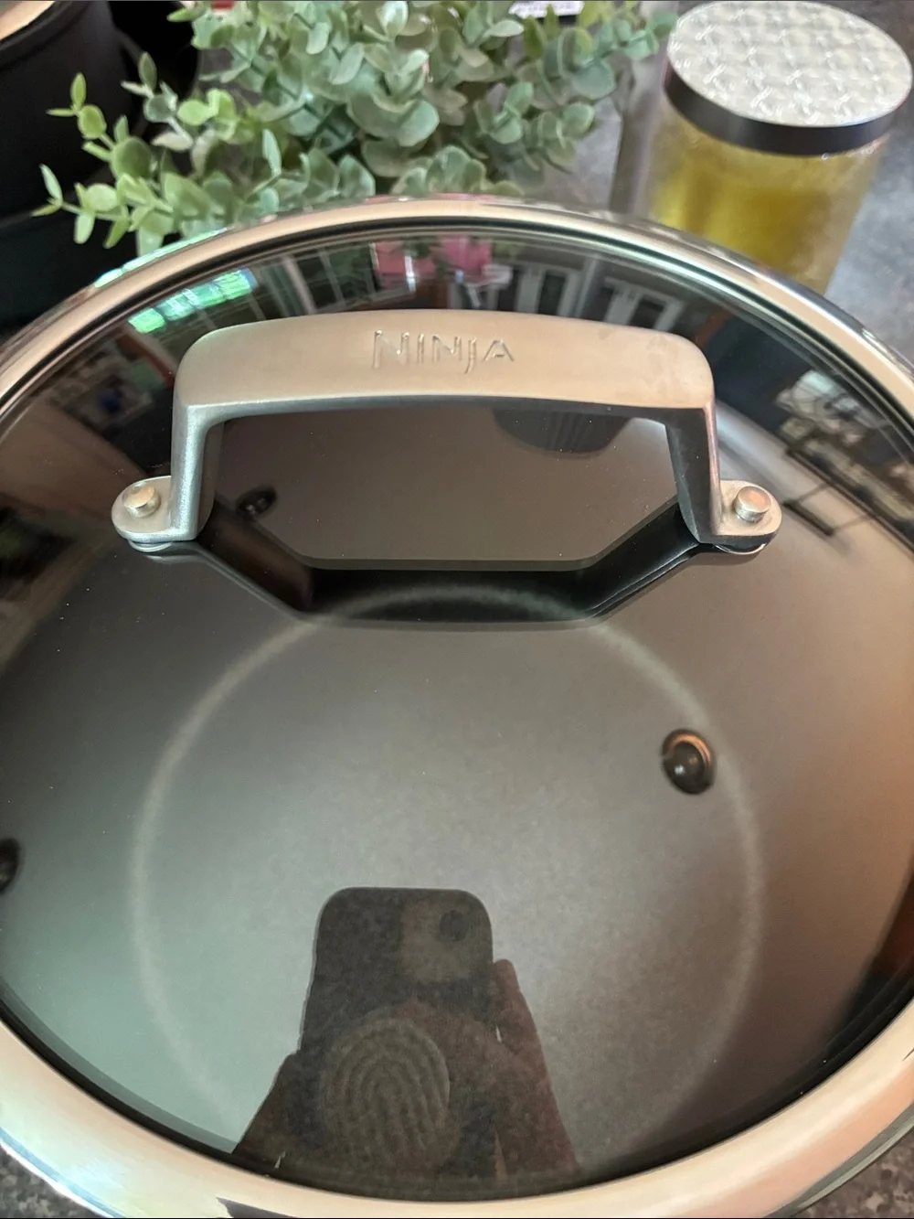 Ninja Foodi NeverStick Hard-Anodized Stockpot with Glass Lid 6.5 Qt